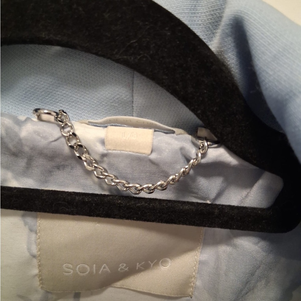 Soia & Kyo Powder Blue Ornella Trench Coat - Picture 9 of 12